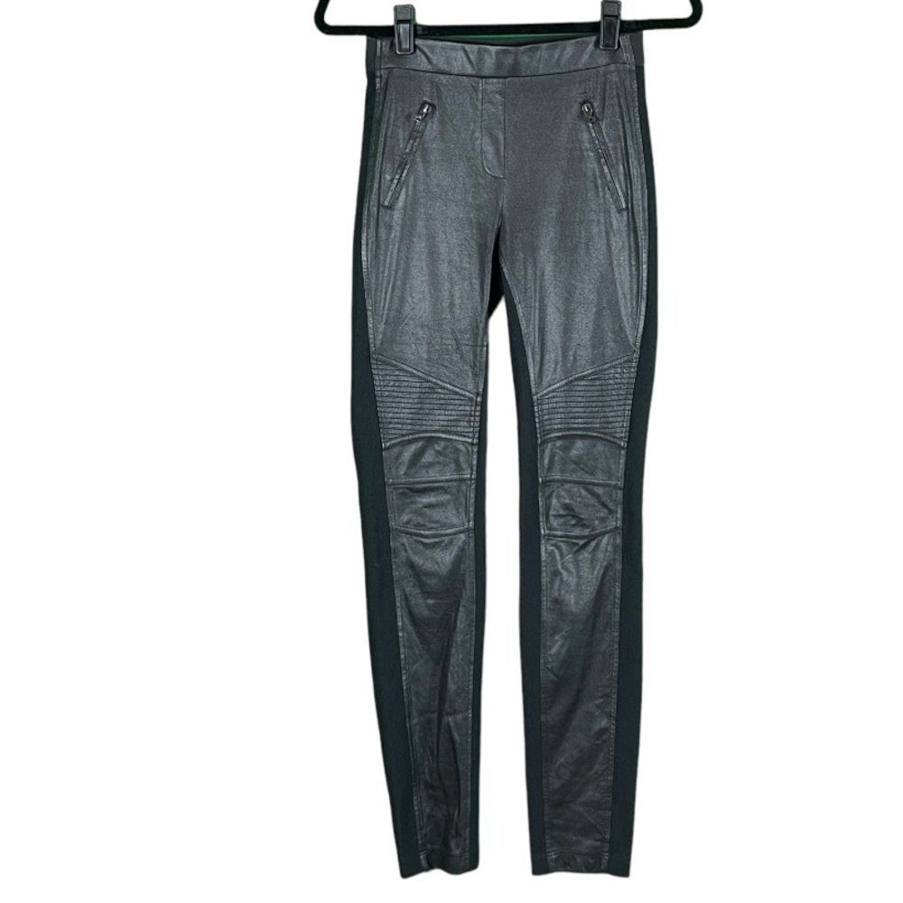 BCBG MaxAzria Black faux leather legging pant 
Size: XS